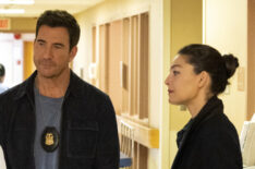 Dylan McDermott as Supervisory Special Agent Remy Scott and Alexa Davalos as Special Agent Kristin Gaines in FBI Most Wanted - 'Whack Job'