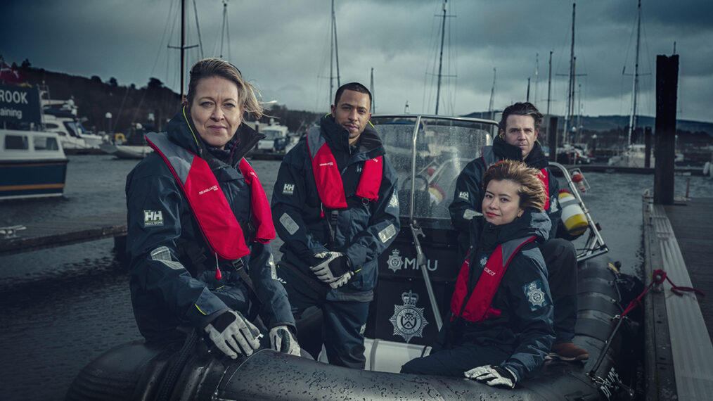 Nicola Walker as Annika Standhed, Ukweli Roach as DS Tyrone Clark, Katie Leung as DC Blair Ferguson, and Jamie Sives as DS Michael McAndrews