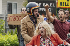 Ben Falcone as Clark Thompson, Melissa McCarthy as Amily Luck in God's Favorite Idiot