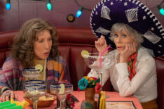 Lily Tomlin and Jane Fonda drinking margaritas in Grace and Frankie