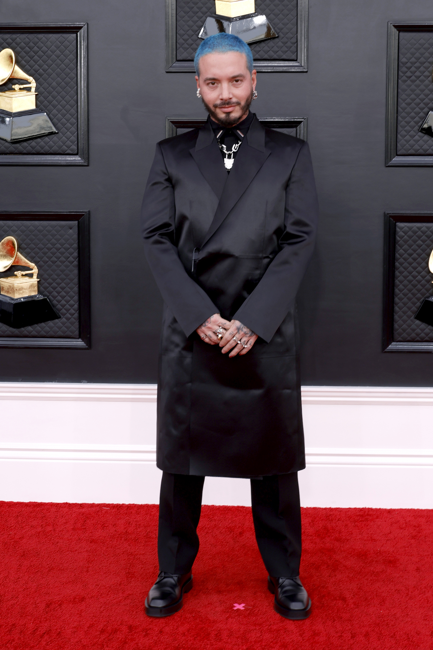 J Balvin at the Grammys 2022