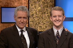 Alex Trebek and Ken Jennings