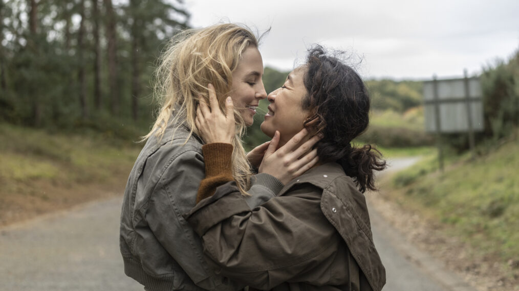 Sandra Oh as Eve Polastri, Jodie Comer as Villanelle in Killing Eve