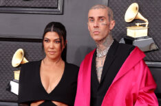 Kourtney Kardashian and Travis Barker at the Grammys 2022