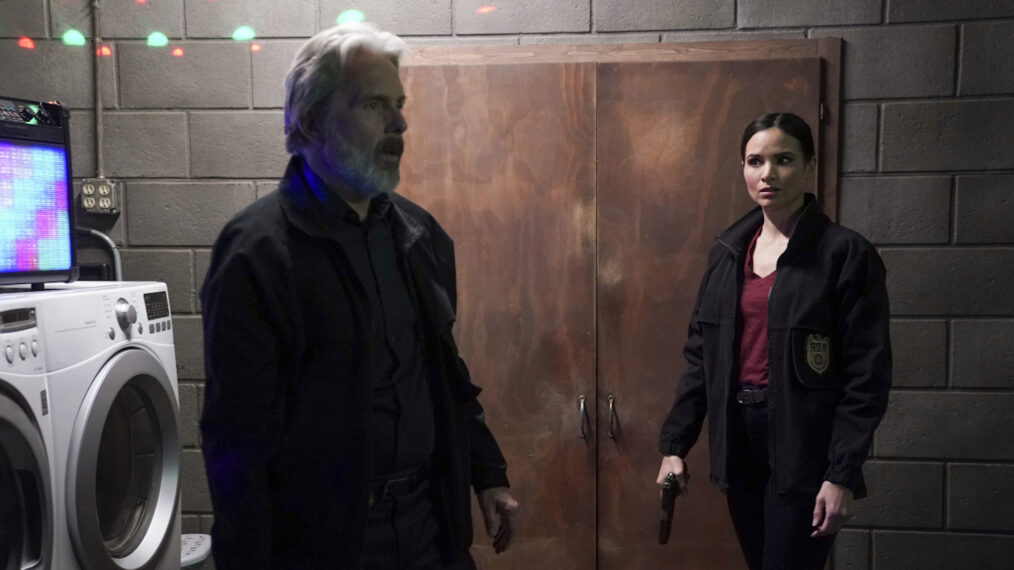 Gary Cole as Special Agent Alden Parker and Katrina Law as Special Agent Jessica Knight in NCIS
