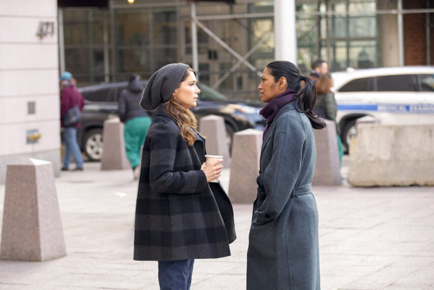 Janet Montgomery as Dr. Lauren Bloom, Shiva Kalaiselvan as Dr. Leyla Shinwari in New Amsterdam