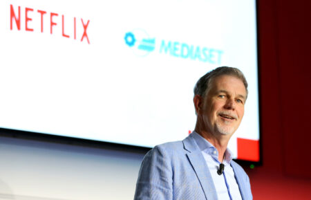 Reed Hastings attends the Netflix & Mediaset Partnership Announcement