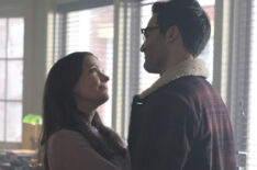 Bitsie Tulloch as Lois Lane and Tyler Hoechlin as Clark Kent in Superman & Lois