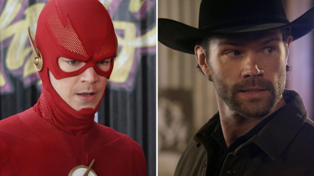Grant Gustin as The Flash, Jared Padalecki as Walker