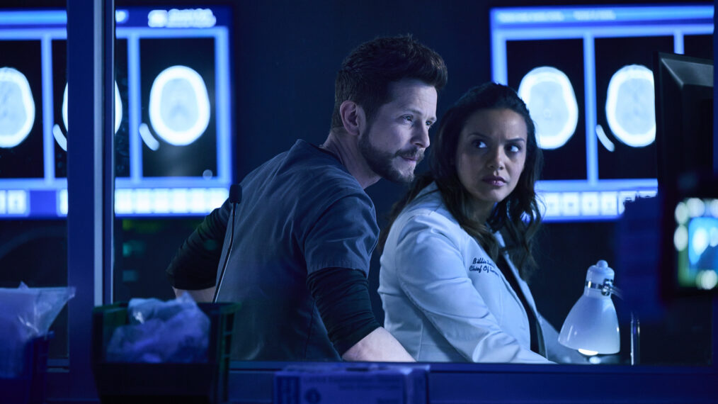 Matt Czuchry as Conrad Jessica Lucas as Billie in The Resident