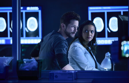 Matt Czuchry as Conrad Jessica Lucas as Billie in The Resident