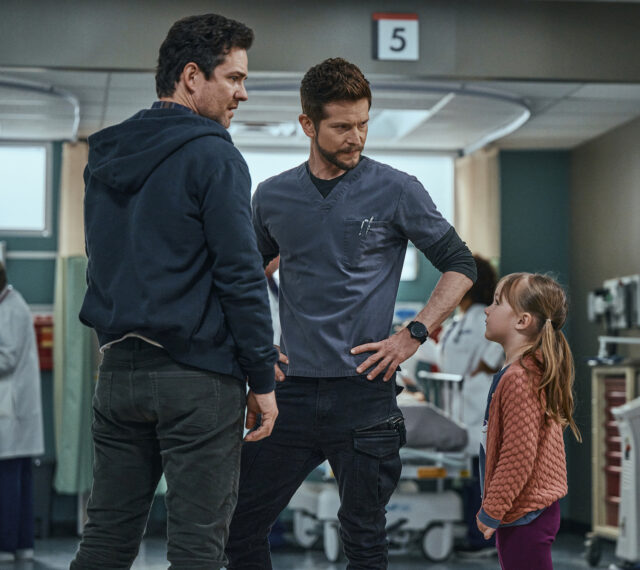 Charlie Bodin, Matt Czuchry and Remington Blaire Evans in The Resident