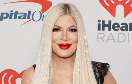 Tori Spelling attends 102.7 KIIS FM's Jingle Ball 2021