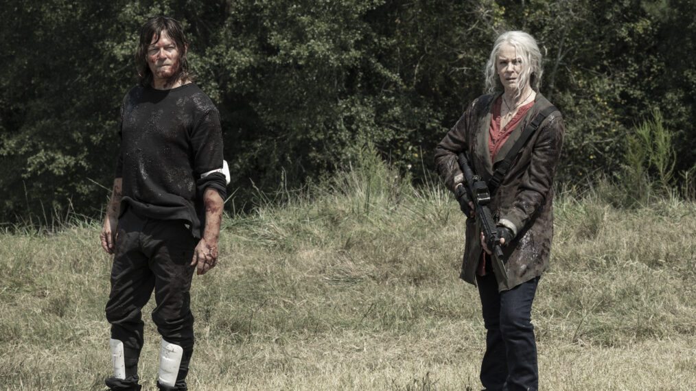 Norman Reedus as Daryl Dixon, Melissa McBride as Carol Peletier in The Walking Dead