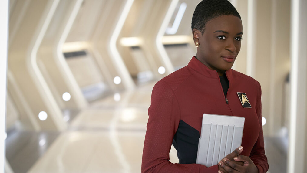 Celia Rose Gooding as Uhura in Stark Trek: Strange New Worlds