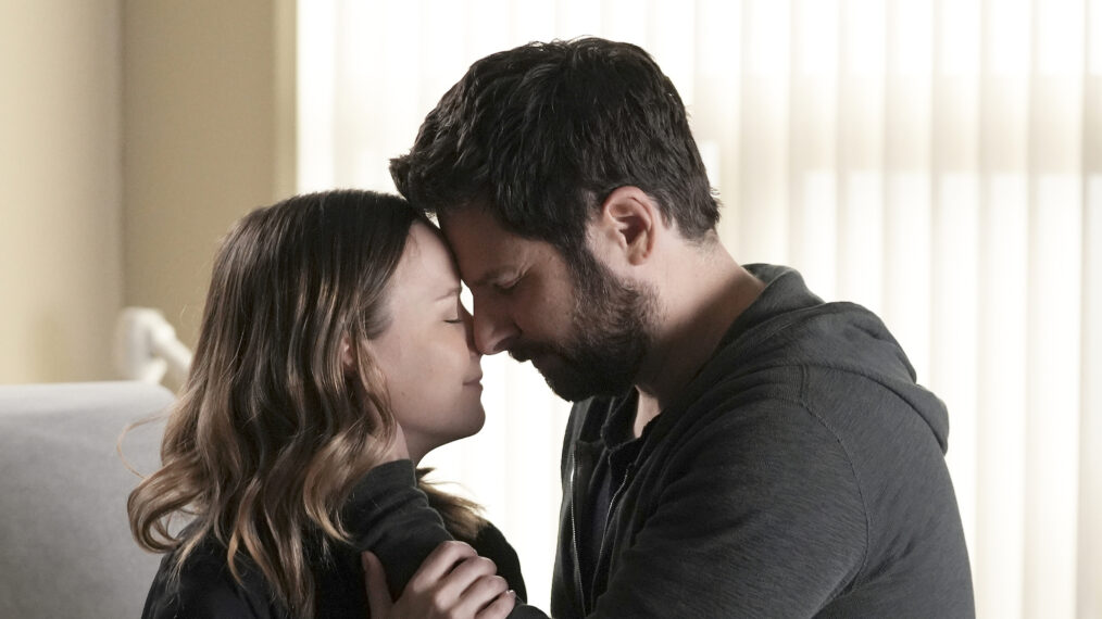 Allison Miller as Maggie, James Roday Rodriguez as Gary in A Million Little Things