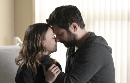 Allison Miller as Maggie, James Roday Rodriguez as Gary in A Million Little Things