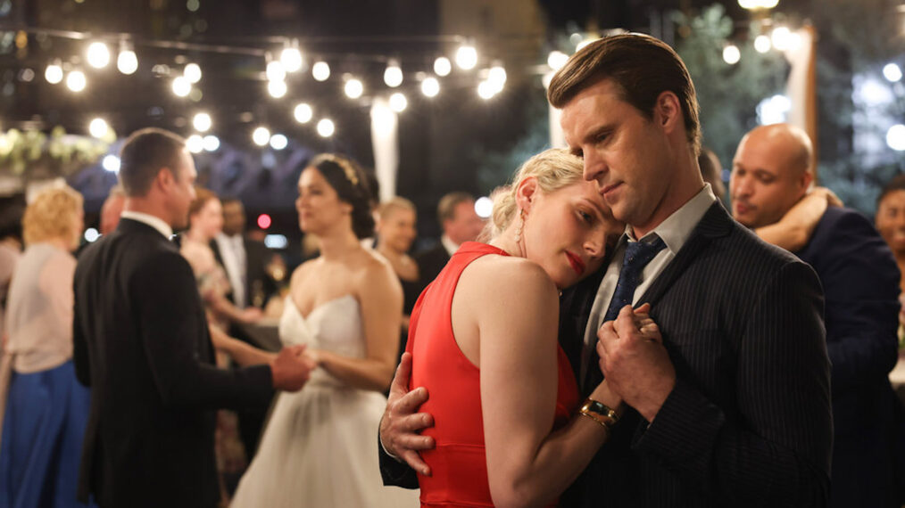 Kara Killmer as Sylvie Brett, Jesse Spencer as Casey in Chicago Fire