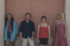 Conversations with Friends cast - Sasha Lane, Joe Alwyn, Alison Oliver, and Jemima Kirke
