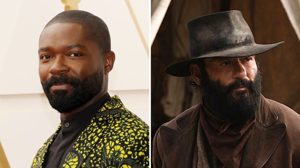 David Oyelowo (L) and Tim McGraw in 1883 (R)