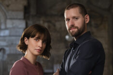 Heida Reed as Jamie Kellett and Luke Kleintank as Scott Forrester of the CBS series FBI: International