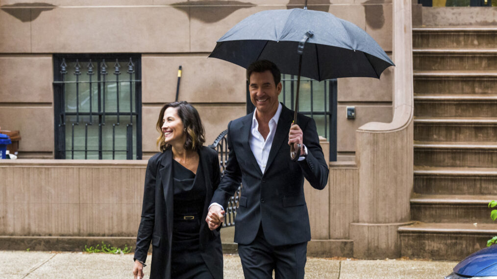 Wendy Moniz as Judge April Brooks and Dylan McDermott as Supervisory Special Agent Remy Scott in FBI Most Wanted