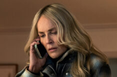 Sharon Stone on the phone as Lisa in The Flight Attendant