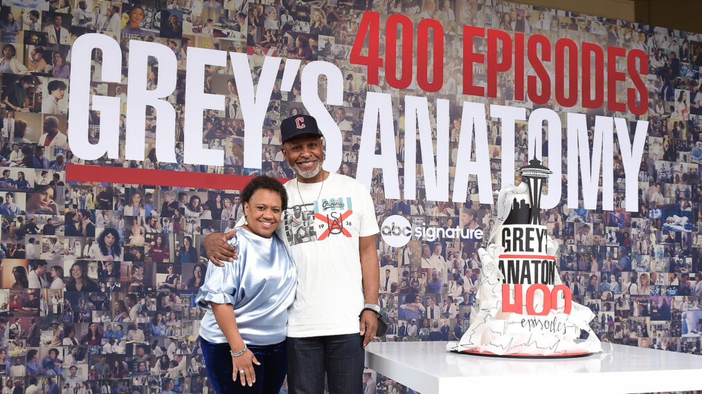 Chandra Wilson and James Pickens Jr. at the Grey's Anatomy 400th Episode Celebration