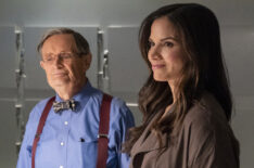 David McCallum as Dr. Donald 'Ducky' Mallard and Katrina Law as NCIS Special Agent Jessica Knight in NCIS