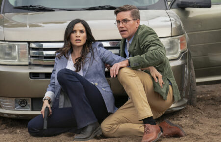 Katrina Law as NCIS Special Agent Jessica Knight and Brian Dietzen as Jimmy Palmer in NCIS