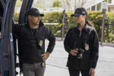 Wilmer Valderrama as Special Agent Nicholas “Nick” Torres and Katrina Law as NCIS Special Agent Jessica Knight in NCIS