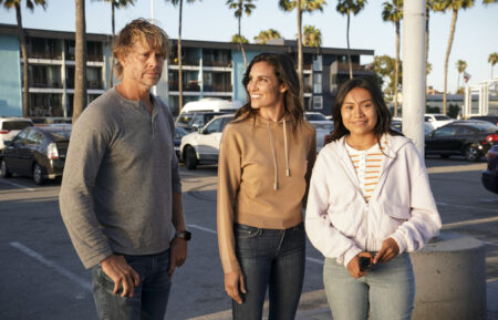 Eric Christian Olsen as Deeks, Daniela Ruah as Kensi, Natalia Del Riego as Rosa in NCIS Los Angeles