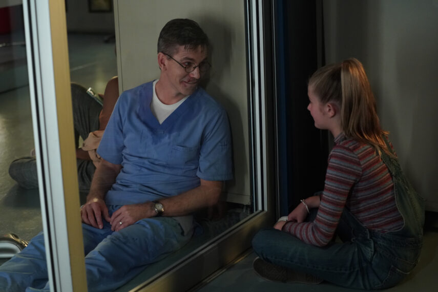 Brian Dietzen as Jimmy Palmer, and Elle Graper as Victoria Palmer in NCIS