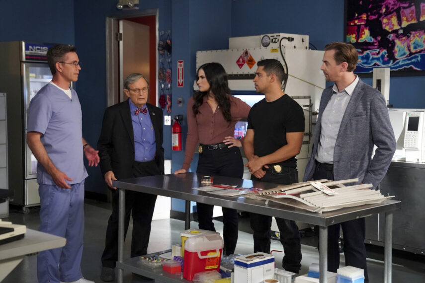 Brian Dietzen, David McCallum, Katrina Law, Wilmer Valderrama, Sean Murray in NCIS