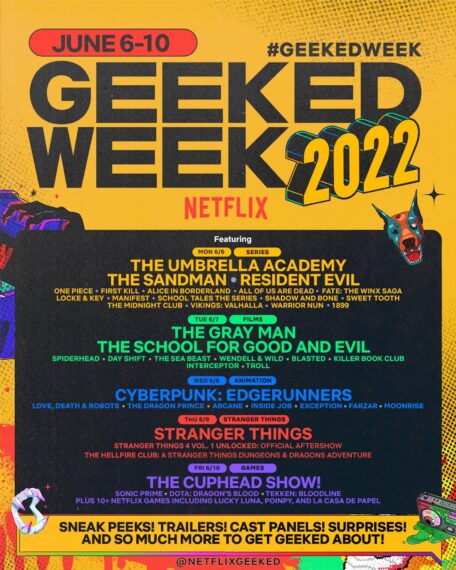 Netflix Geeked Week 2022 Schedule
