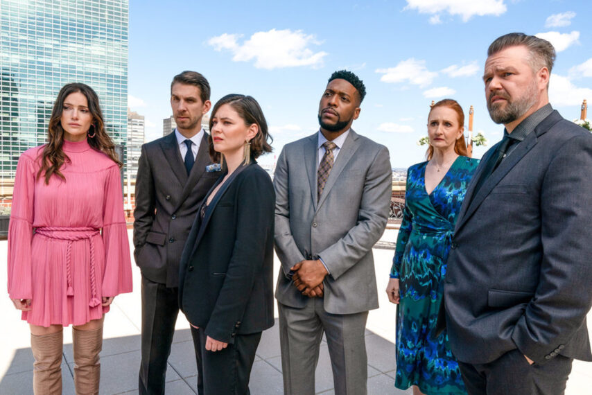 Janet Montgomery, Conner Marx, Sandra Mae Frank, Jocko Sims, Megan Byrne, Tyler Labine in New Amsterdam