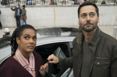 Freema Agyeman as Dr. Helen Sharpe, Ryan Eggold as Dr. Max Goodwin in New Amsterdam