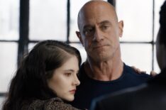 Ainsley Seiger as Jet, Christopher Meloni as Stabler in Law & Order Organized Crime