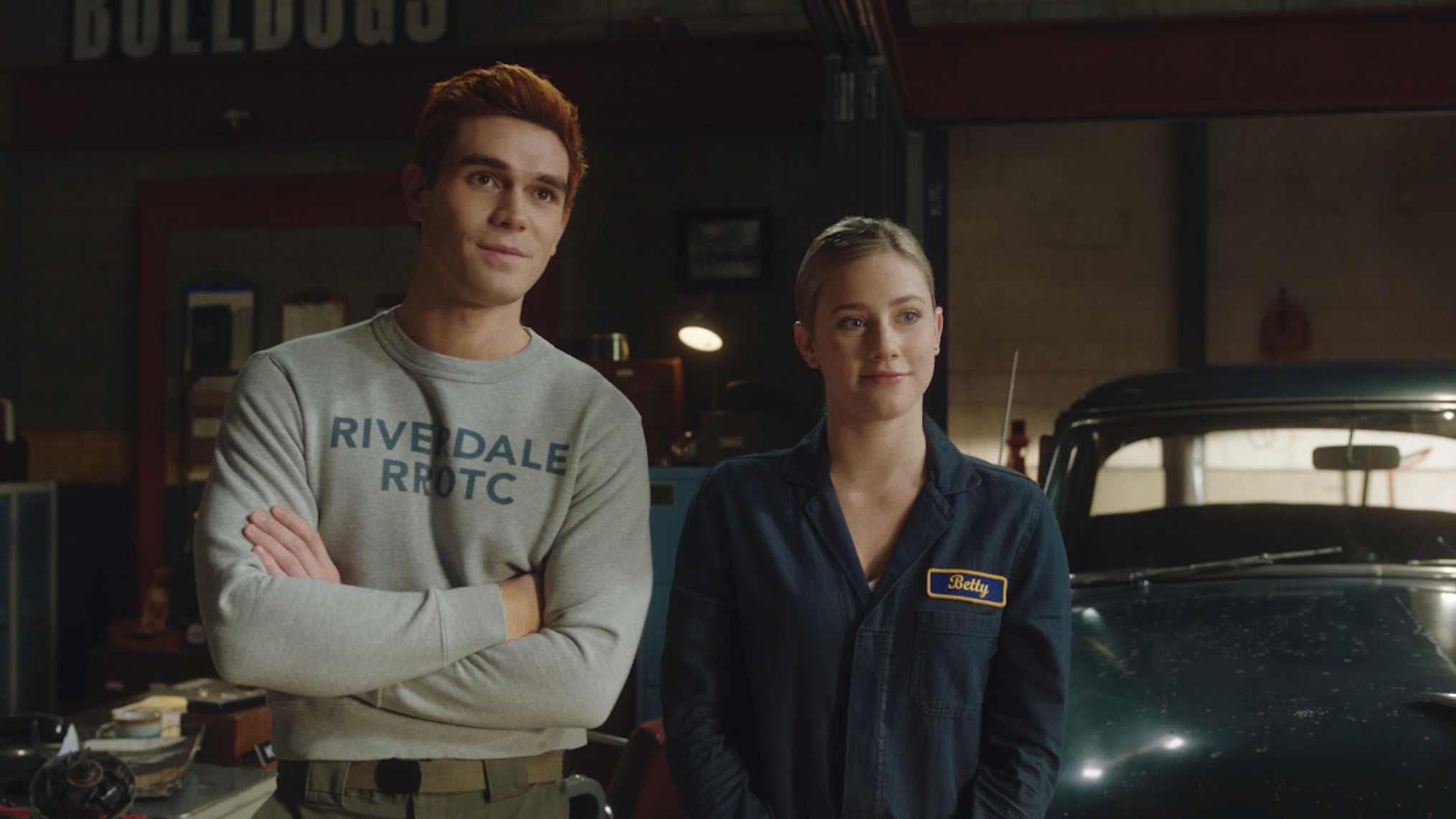 KJ Apa and Lili Reinhart as Archie Andrews and Betty Cooper in Riverdale