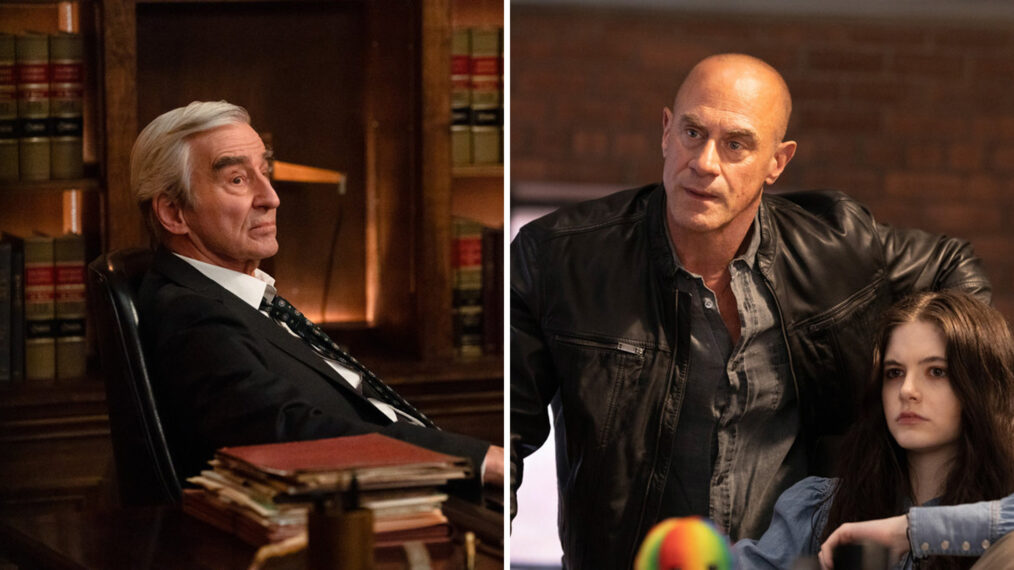 Sam Waterson in Law & Order / Christopher Meloni & Ainsely Seiger in Law & Order: Organized Crime