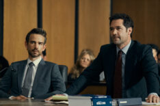 Christopher Gorham as Trevor Elliot, Manuel Garcia-Rulfo as Mickey Haller in The Lincoln Lawyer