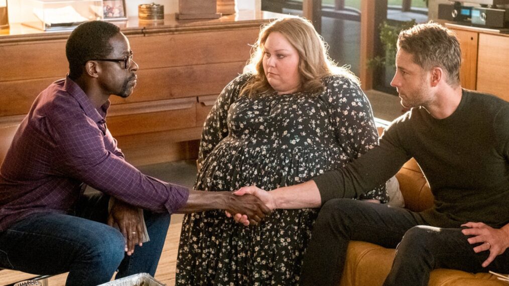 Sterling K. Brown, Chrissy Metz, and Justin Hartley in This Is Us Season 6