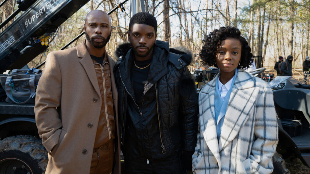 Marquise Vilsón as Isaac, Tian Richards as Tom Swift and Ashleigh Murray as Zenzie in The CW's Tom Swift