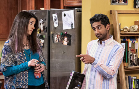 Elizabeth Alderfer as Lizzie and Adhir Kalyan as Al in United States of Al