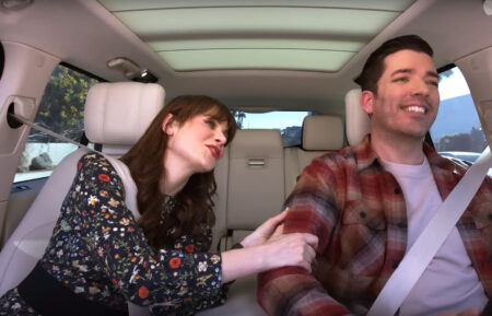 Zooey Deschanel and Jonathan Scott in Carpool Karaoke