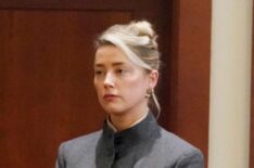 Amber Heard in court with Johnny Depp