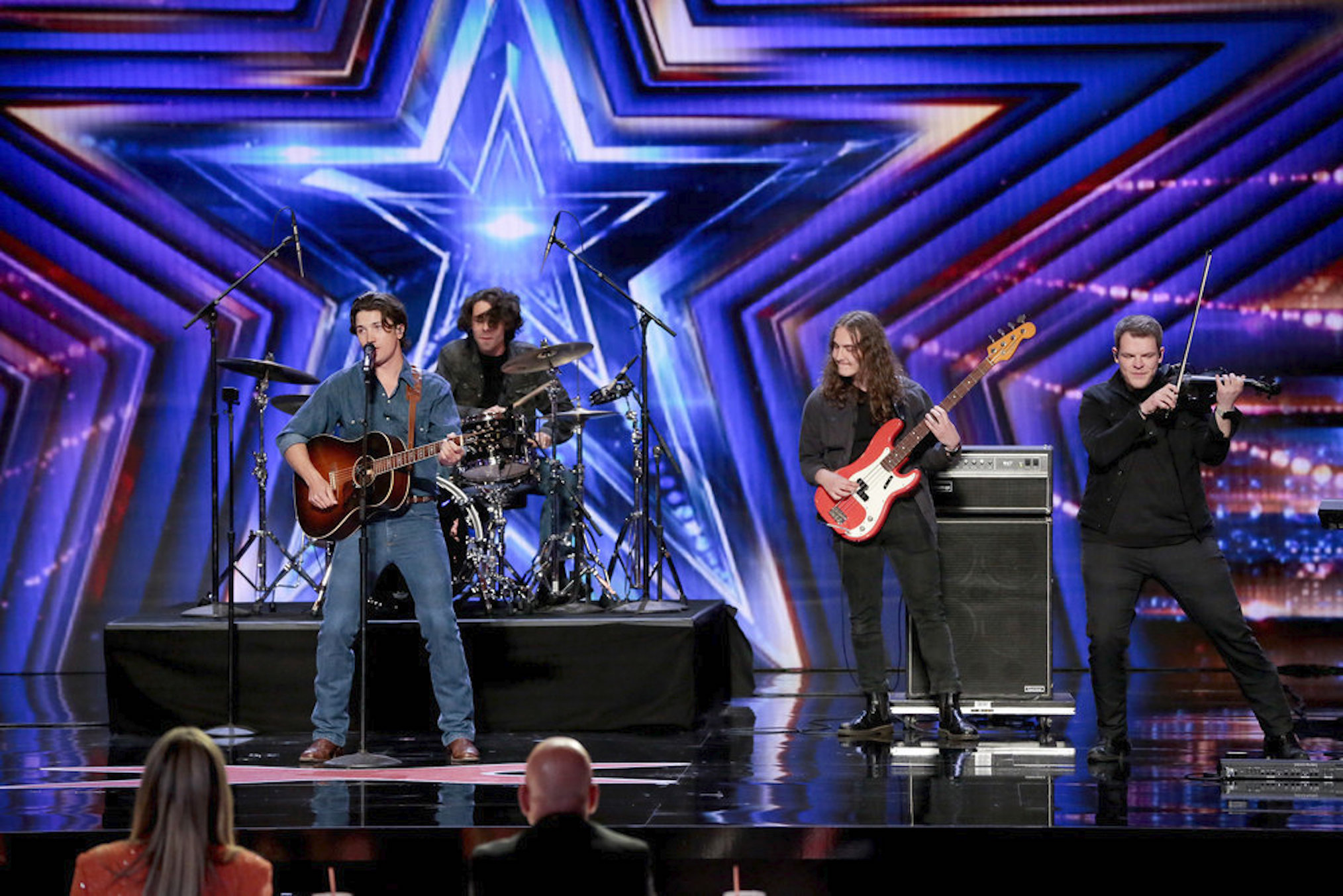 Drake Milligan and his band auditioning on America's Got Talent Season 17 Episode 2