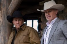Kevin Costner as John Dutton and Neal McDonough as Malcolm Beck in Yellowstone