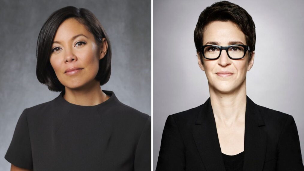 Alex Wagner (L), Rachel Maddow (R)