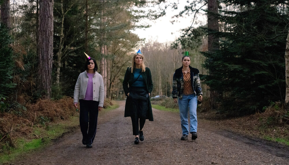 Sarah Greene, Sharon Horgan, and Eve Hewson in Bad Sisters - Season 1, Episode 10